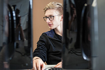 Student am PC